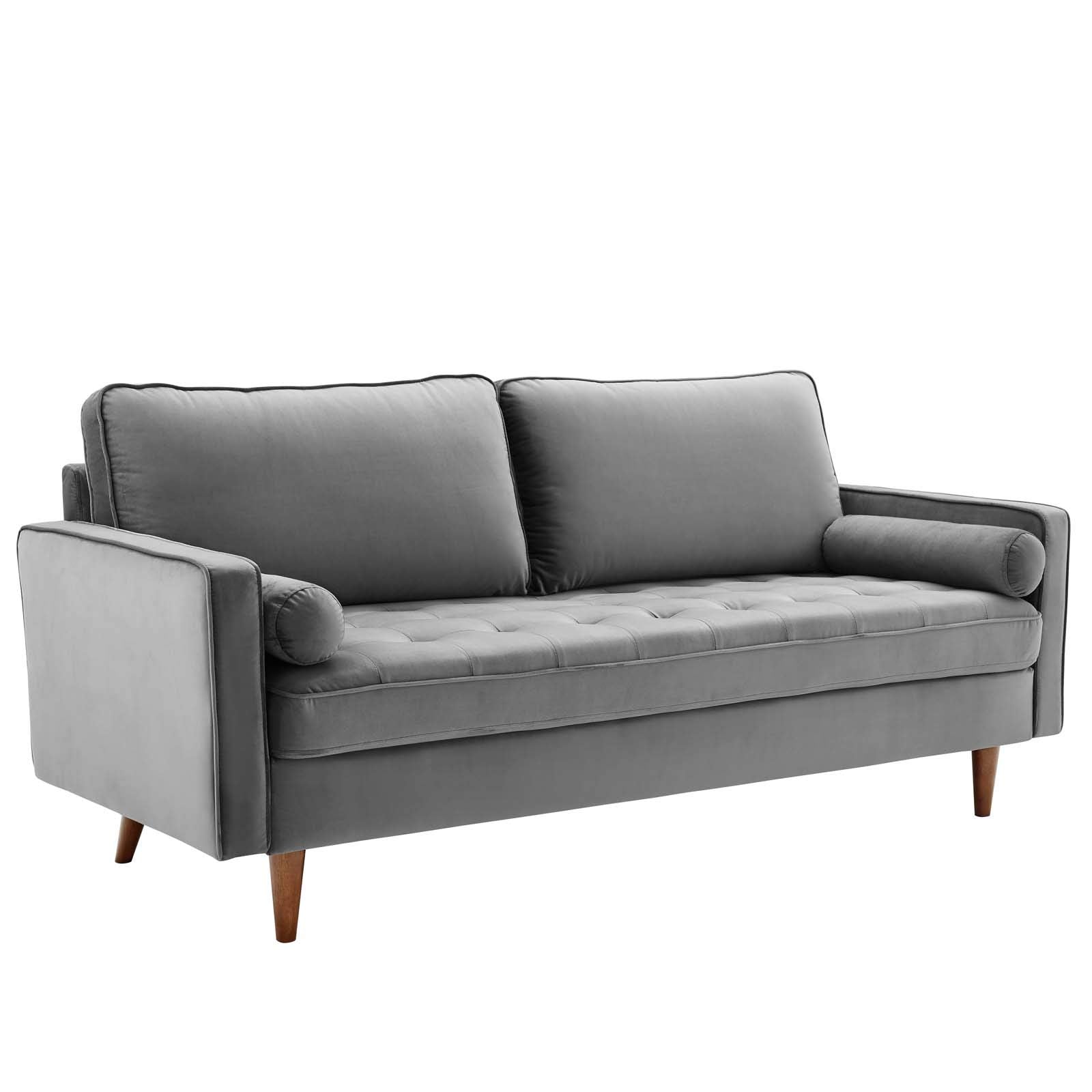 Modway Eei-3764-Gry Valour Performance Velvet Sofa, Gray
